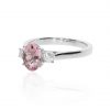Morganite and Diamond Three Stone Ring Heidi Kjeldsen Jewellery R1724 side