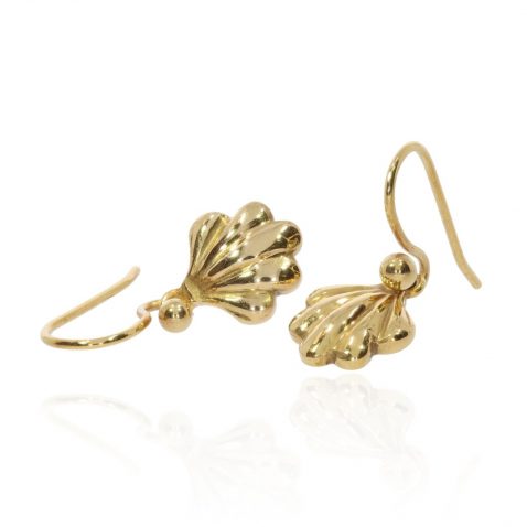 Shell Gold Earrings Heidi Kjeldsen Jewellery ER4784 side