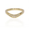 Diamond Gold Curved Wedding Ring By Heidi Kjeldsen Jewellery R1760 front