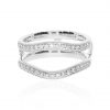 Diamond Platinum Curved Insert Ring By Heidi Kjeldsen Jewellery R1759 Front