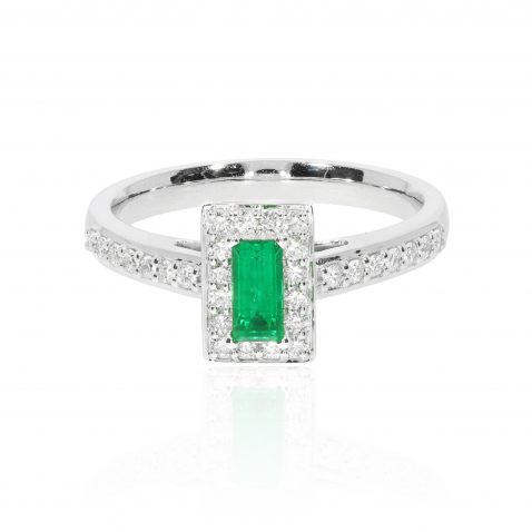 Sandawana Emerald and Diamond Ring Heidi Kjeldsen Jewellery R1754 front