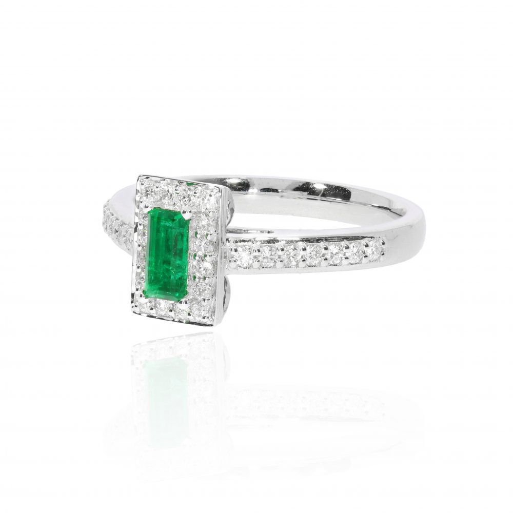 Sandawana Emerald and Diamond Ring Heidi Kjeldsen Jewellery R1754 side