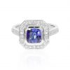 Tanzanite and Diamond Cluster Ring Heidi Kjeldsen Jewellery R1756 front