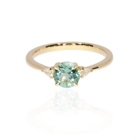 Green Tourmaline and Diamond Ring Heidi Kjeldsen Jewellery R1773 front