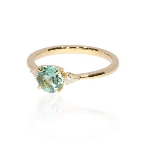 Green Tourmaline and Diamond Ring Heidi Kjeldsen Jewellery R1773 side
