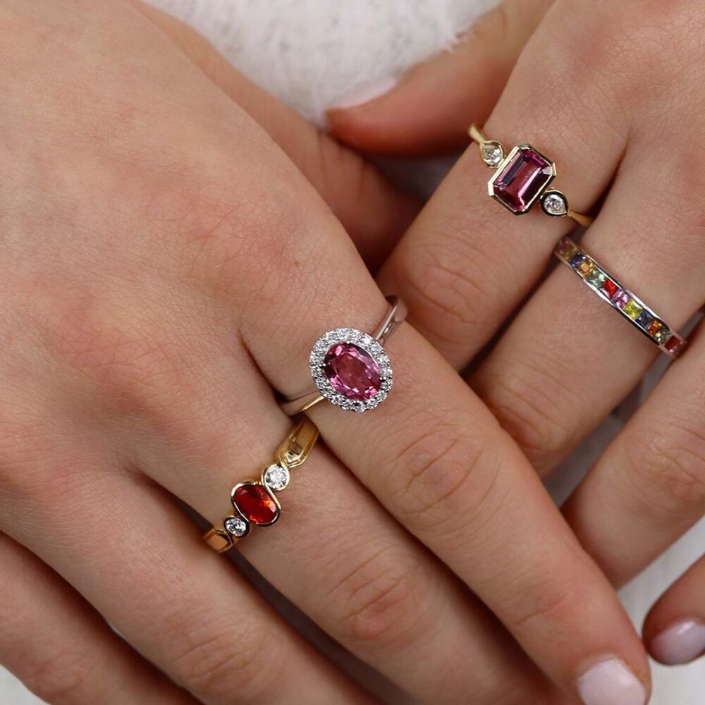 Multi Sapphire Fire Opal Pink Tourmaline Diamond Rings Heidi Kjeldsen Jewellery R1821 R1775 R1131 R1808 BA020X model4