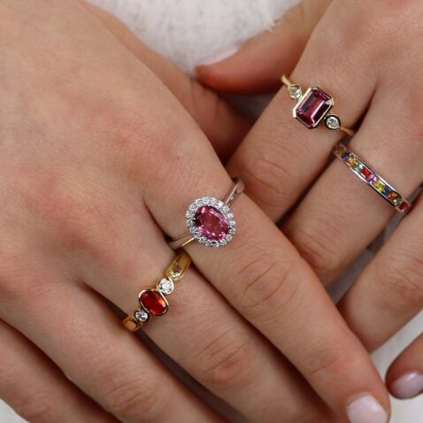 Multi Sapphire Fire Opal Pink Tourmaline Diamond Rings Heidi Kjeldsen Jewellery R1821 R1775 R1131 R1808 BA020X model4