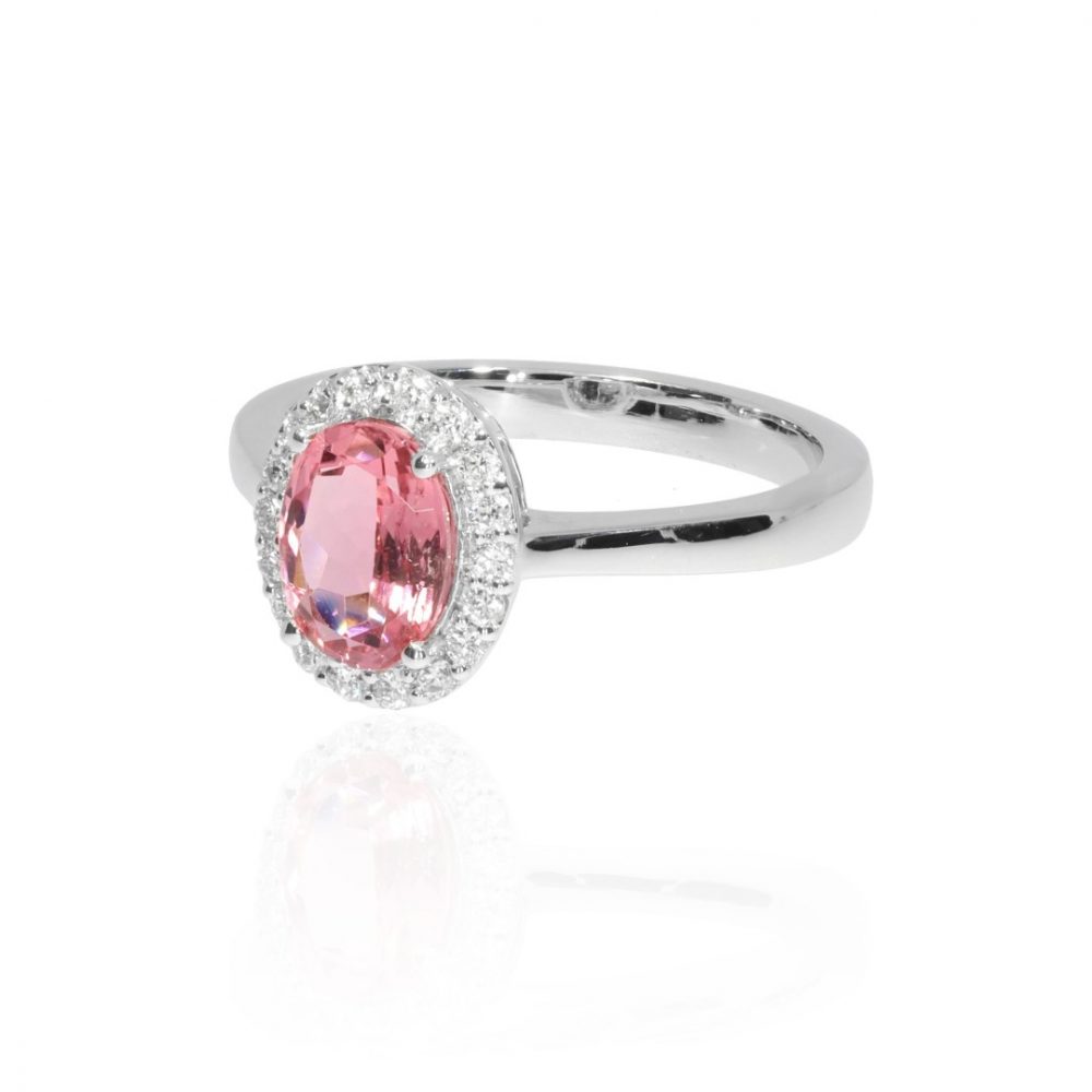 Pink Tourmaline and Diamond Ring Heidi Kjeldsen Jewellery R1775 side