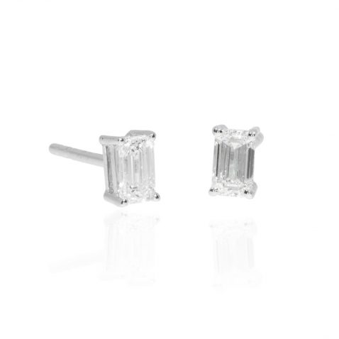 Emerald Cut Diamond Earrings Heidi Kjeldsen Jewellery ER4791 front