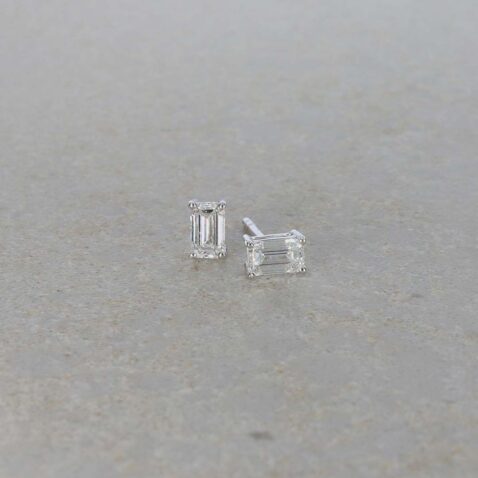 Karina Emerald Cut Laboratory Grown Diamond Earstuds Heidi Kjeldsen Jewellery Model ER4791 still