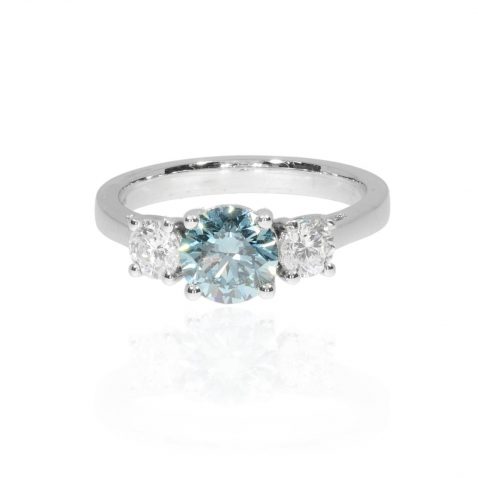 Laboratory-Grown Blue Diamond Ring Heidi Kjeldsen Jewellery R1781 front