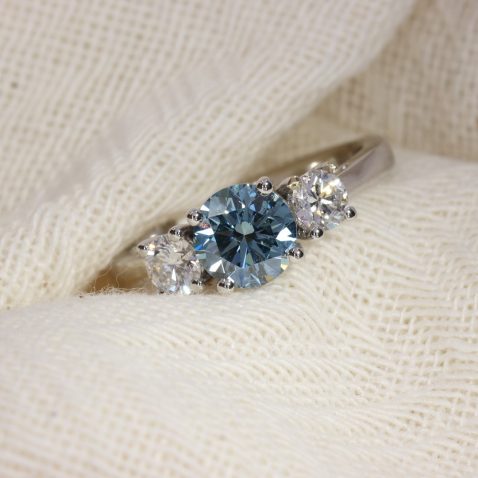 Lab Grown Blue Diamond Ring Heidi Kjeldsen Jewellery R1781