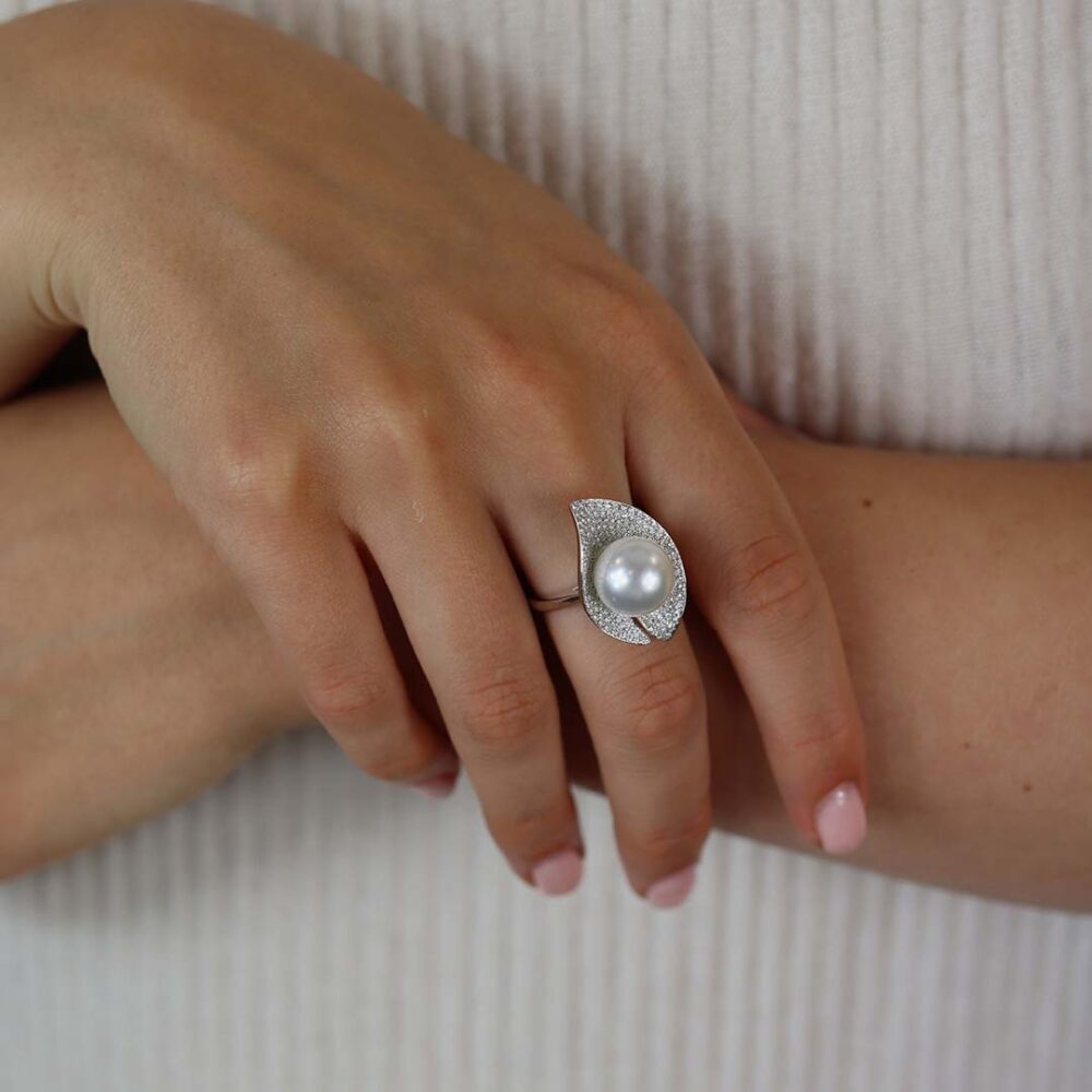 South Sea Pearl And Diamond Ring Heidi Kjeldsen Jewellery R1783 Model