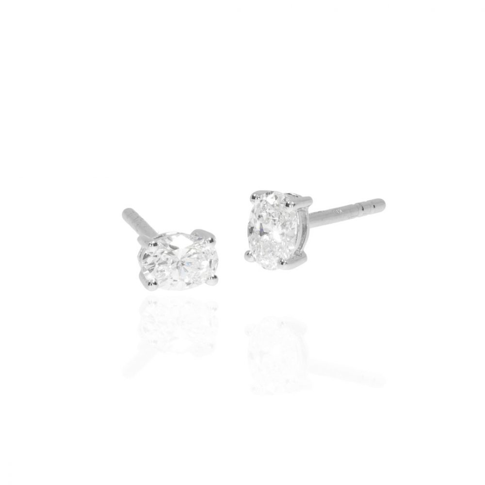Oval Cut Diamond Earrings Heidi Kjeldsen Jewellery