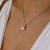 Sofia Cultured Pearl and Diamond Pendant Heidi Kjeldsen Jewellers P1530
