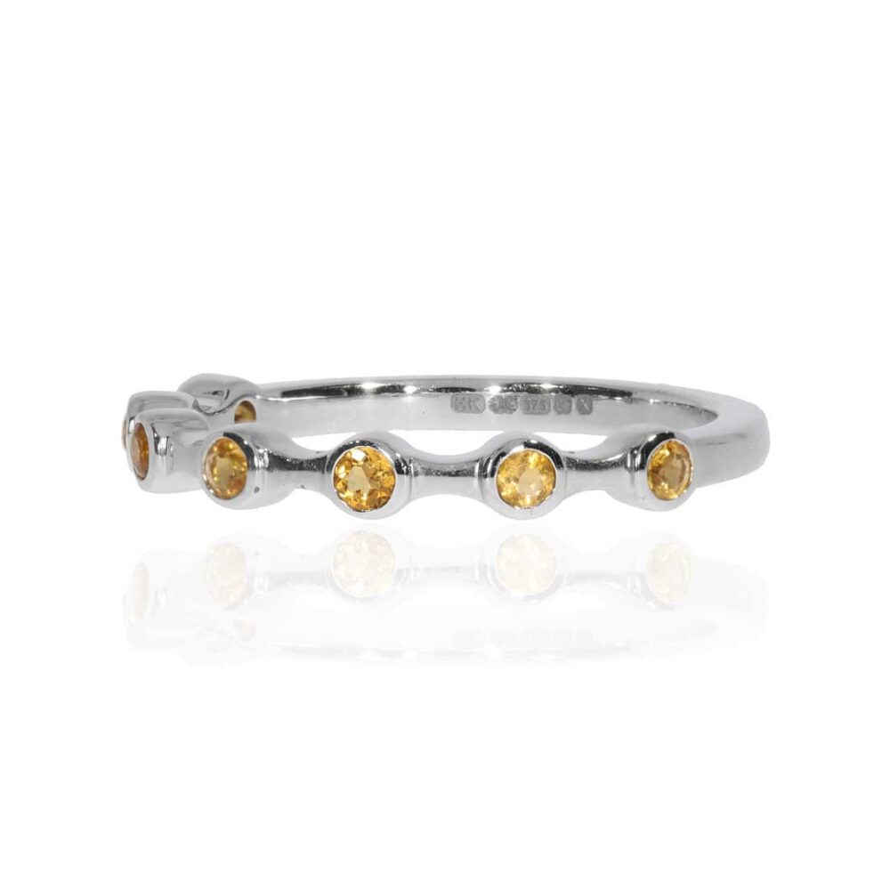 Citrine Bubble White Gold Ring Heidi Kjeldsen Jewellery R1765 Side