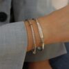 Eliza Silver Gold Twist Bangle Heidi Kjeldsen Jewellers BL4080