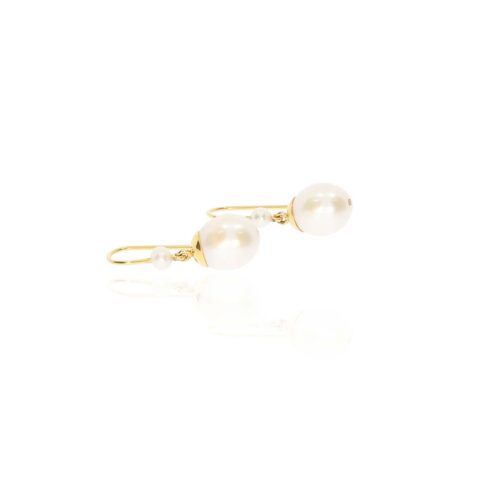 Margit Freshwater Pearl Drop Earrings Heidi Kjeldsen Jewellery ER4685 white