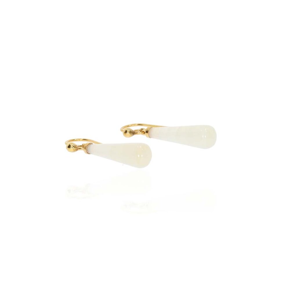 Naja White Agate Earrings Heidi Kjeldsen Jewellery ER4816 white1