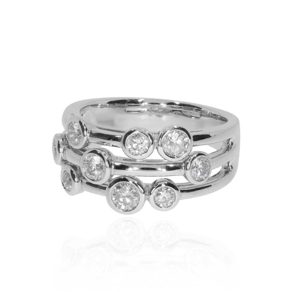 Trine Diamond Platinum Bubble Ring Heidi Kjeldsen Jewellery R1788 still