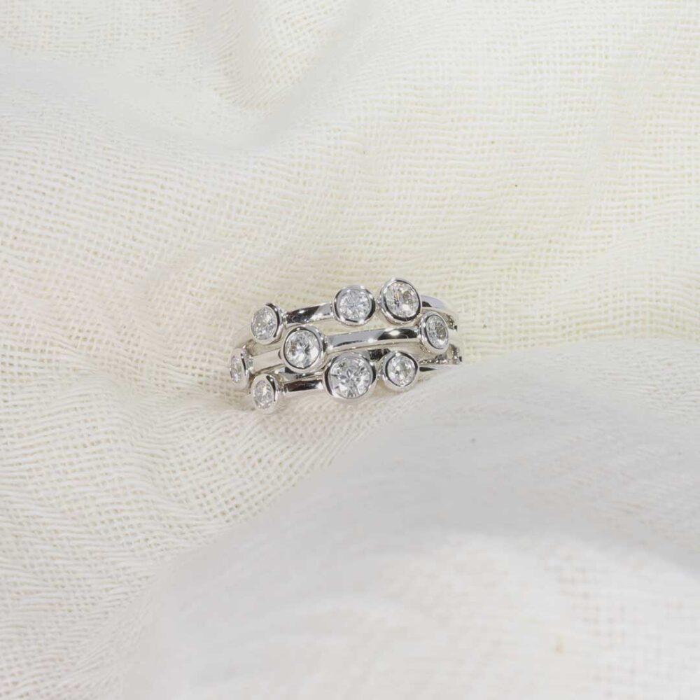 Trine Diamond Platinum Bubble Ring Heidi Kjeldsen Jewellery R1788 still2