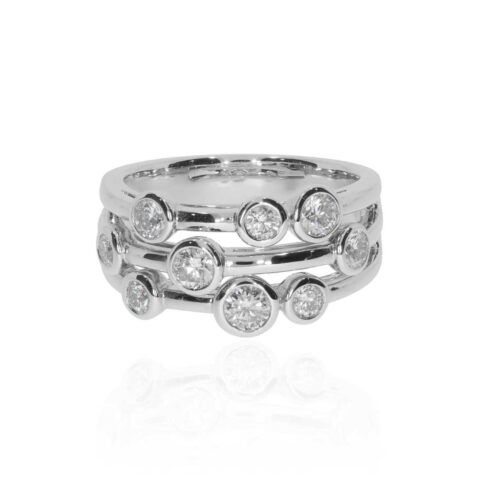 Diamond Platinum Bubble Ring Heidi Kjeldsen Jewellery R1788 white