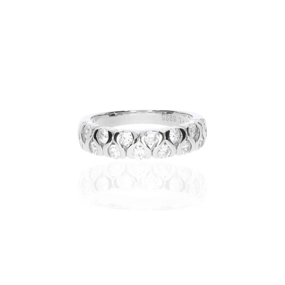 Lilia Silver Ring Heidi Kjeldsen Jewellery R1802 white