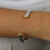 Ulf Gold Silver Torque Bangle Heidi Kjeldsen Jewellery model BL4090