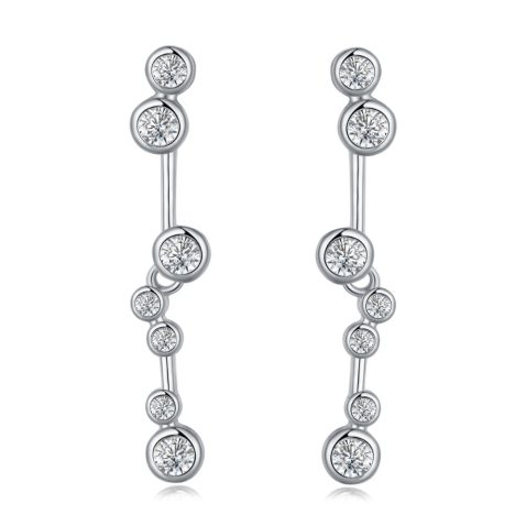 Silver Bubble Long Earrings Heidi Kjeldsen jewellery ER4852