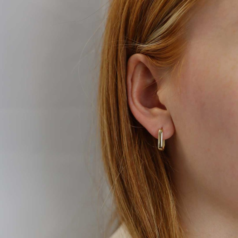 Yellow Gold Huggie Earrings by Heidi Kjeldsen ER4842 Model