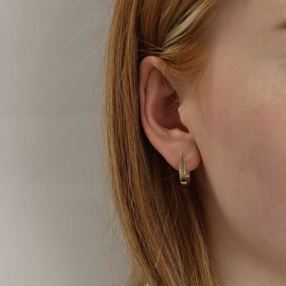 Gold Huggie Earrings by Heidi Kjeldsen Jewellery ER4840 Model
