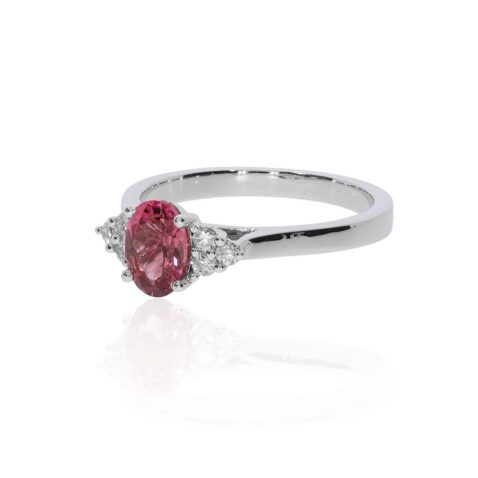 Alma Pink Tourmaline Diamond Ring Heidi Kjeldsen Jewellery R1727 side