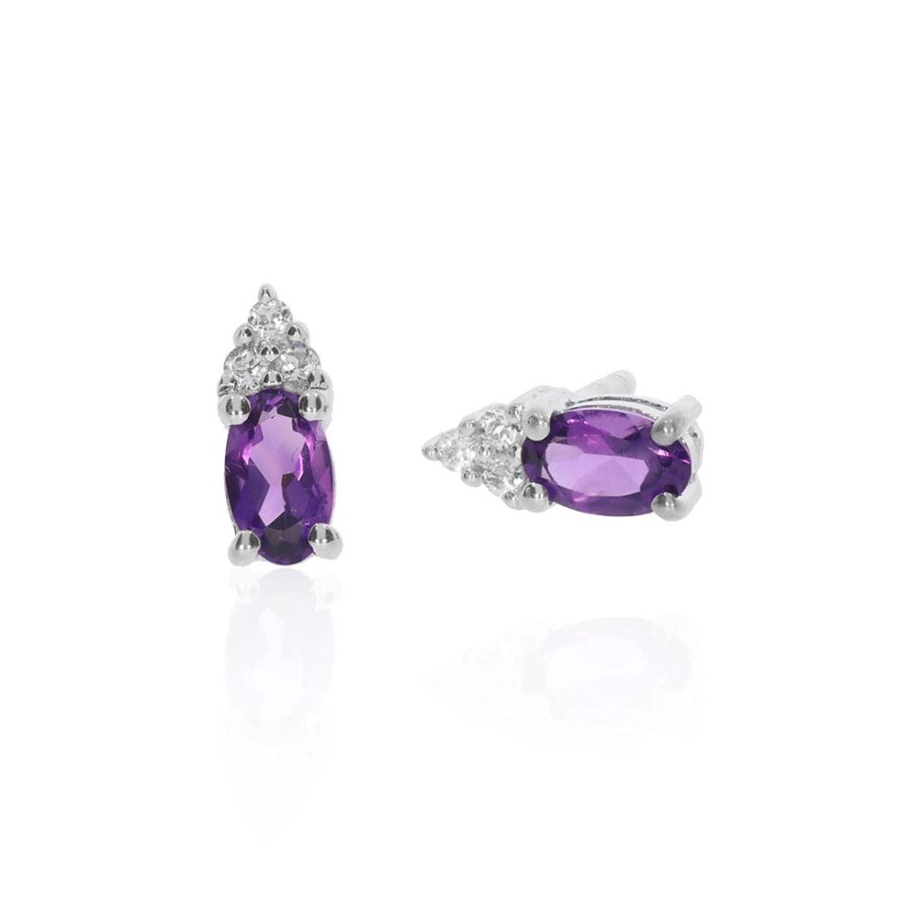 Amethyst and White Topaz Earrings Heidi Kjeldsen Jewellery ER4859 white1