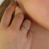 Aquamarine And White Topaz Trefoil Ring Heidi Kjeldsen Jewellery R1853 Model1
