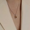 Citrine Rubover Silver Pendant Heidi Kjeldsen Jewellery P1590 model1