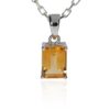 Citrine Silver Pendant Heidi Kjeldsen Jewellery P1591 Front