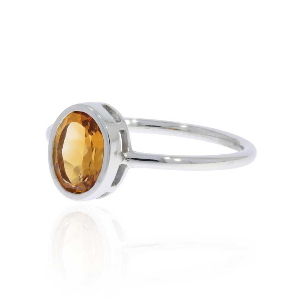 Citrine Silver Ring Heidi Kjeldsen Jewellery R1860 Side
