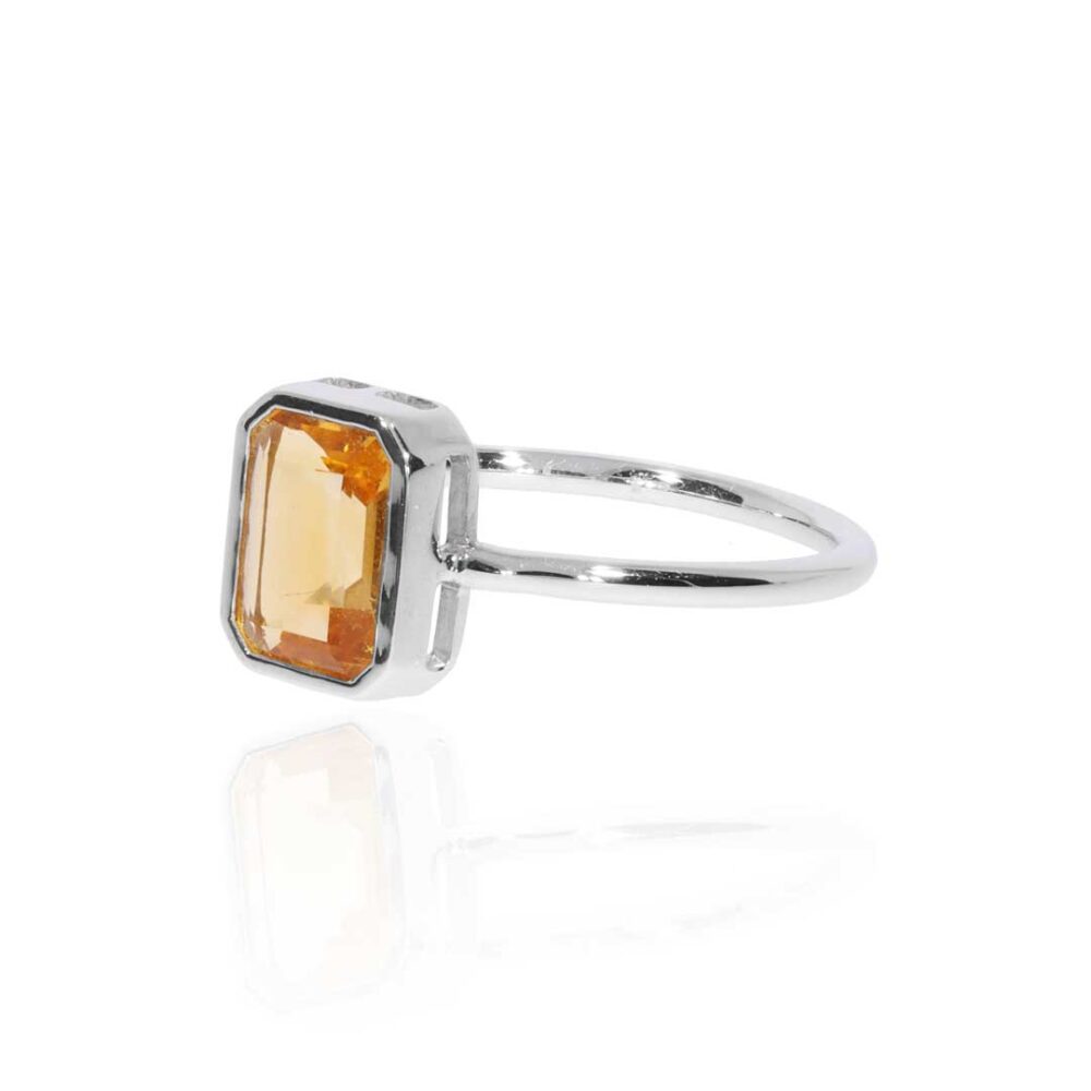 Citrine Silver Ring Heidi Kjeldsen Jewellery R1862 Side