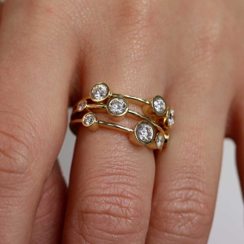 Diamond Bubble Ring By Heidi Kjeldsen Jewellery