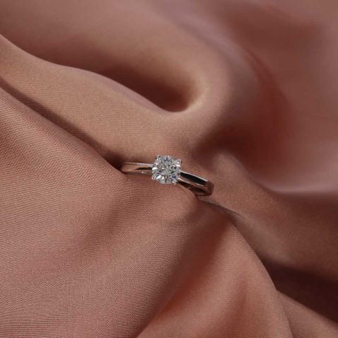 Diamond Solitaire Ring Heidi Kjeldsen Jewellery R1793 pink