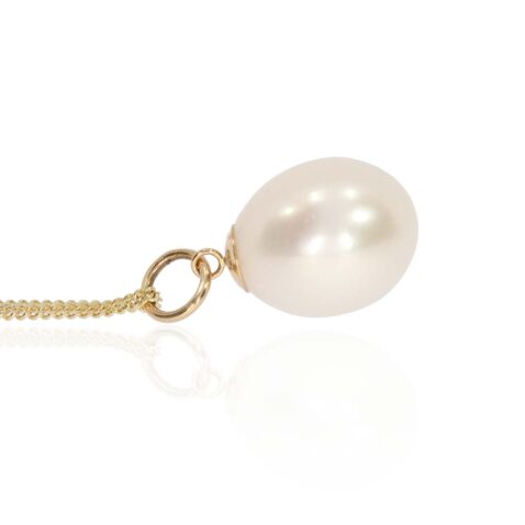 Eliza Cultured Pearl Gold Pendant Heidi Kjeldsen Jewellery P1571 white