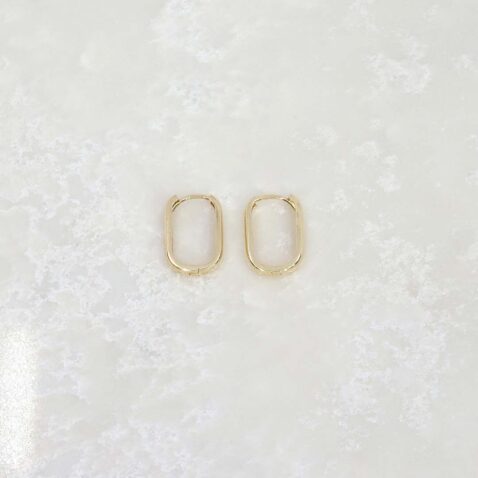 Eliza Gold Square Huggie Earrings By Heidi Kjeldsen jewellery ER4842 Still