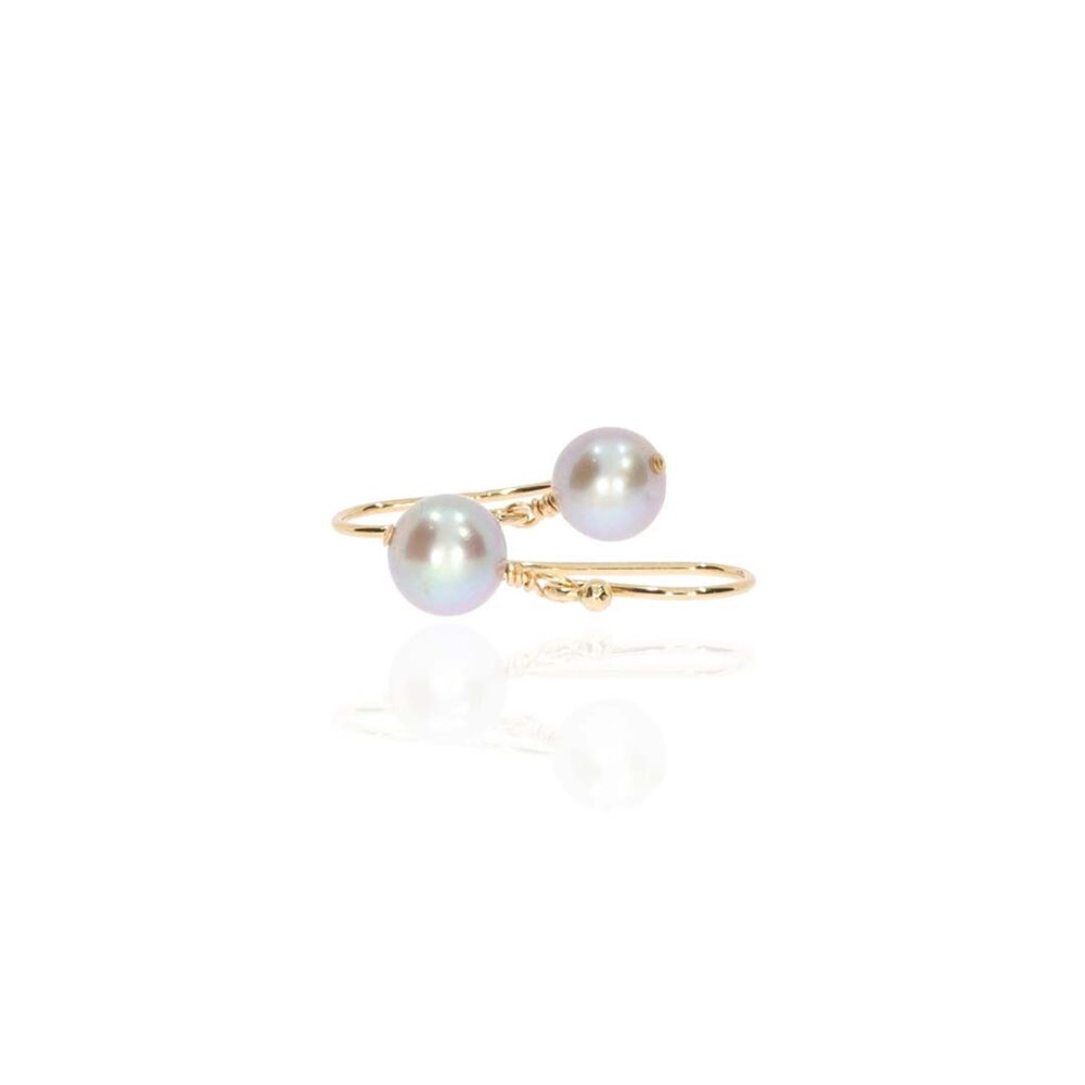 Eliza Grey Fresh Water Pearl Drop Earrings By Heidi Kjeldsen Jewellery ER4835 white