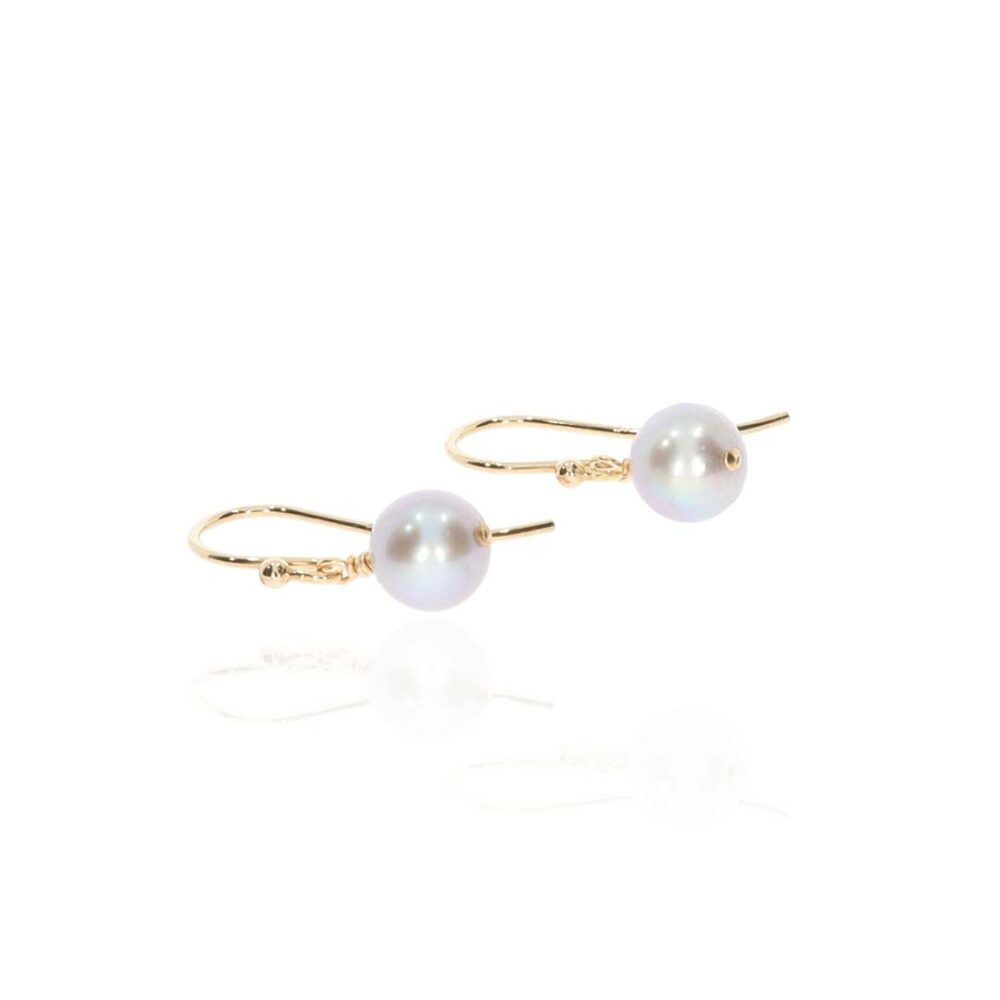 Eliza Grey Fresh Water Pearl Drop Earrings By Heidi Kjeldsen Jewellery ER4835 white2