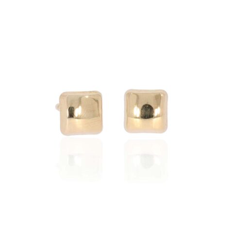 Eliza Square Gold Earrings Heidi Kjeldsen Jewellery ER4809 white