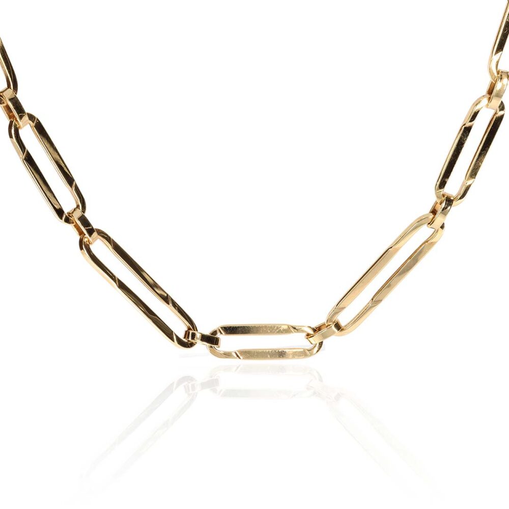 Eliza Yellow Gold Necklace Heidi Kjeldsen Jewellery NL1339 hanging