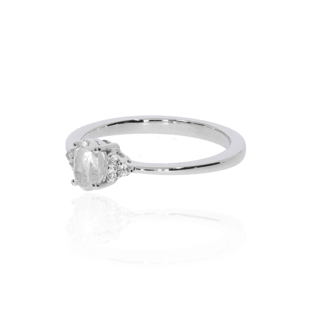 Elsa White Topaz silver ring heidi kjeldsen Jewellery R1851 side