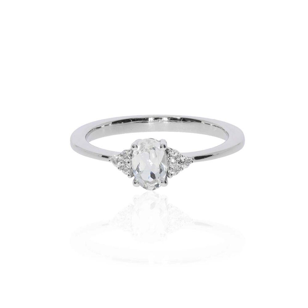 Elsa White Topaz silver ring heidi kjeldsen Jewellery R1851 white