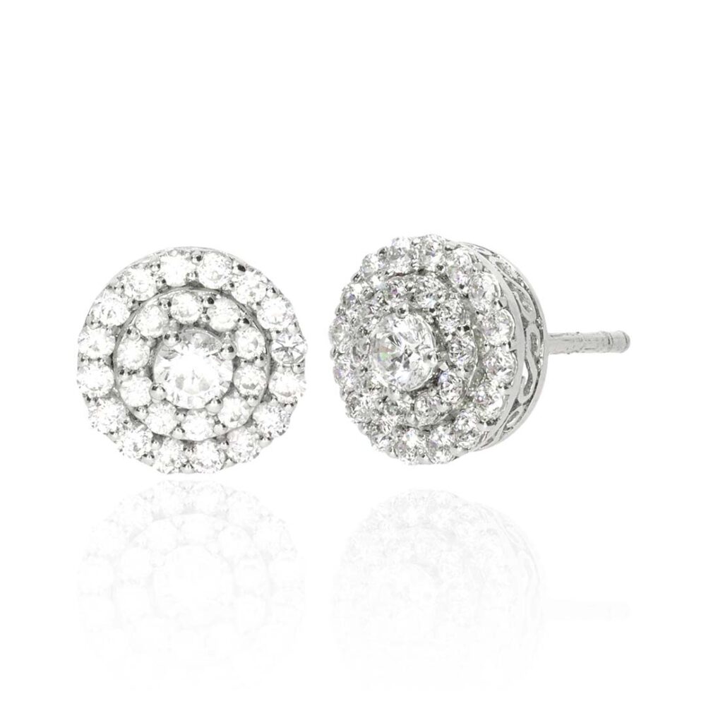 Hanne Diamond Cluster Earrings By Heidi Kjeldsen Jewellery ER2433 white1