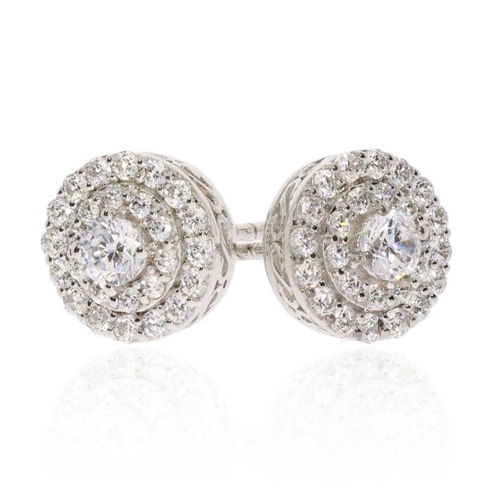 Hanne Diamond Cluster Earrings Heidi Kjeldsen Jewellery ER2434s white